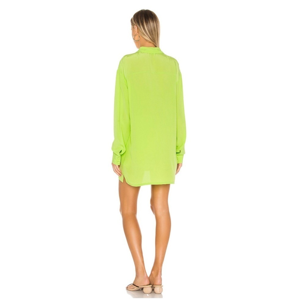 NWT LOVERS + FRIENDS Strand Shirt in Neon Lime Green Size XL - Picture 4 of 12